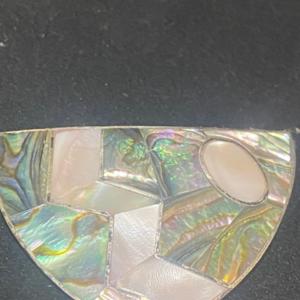 Abalone  mexico sterling pin - Picture 2 of 6